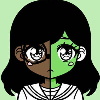 a split of a girl