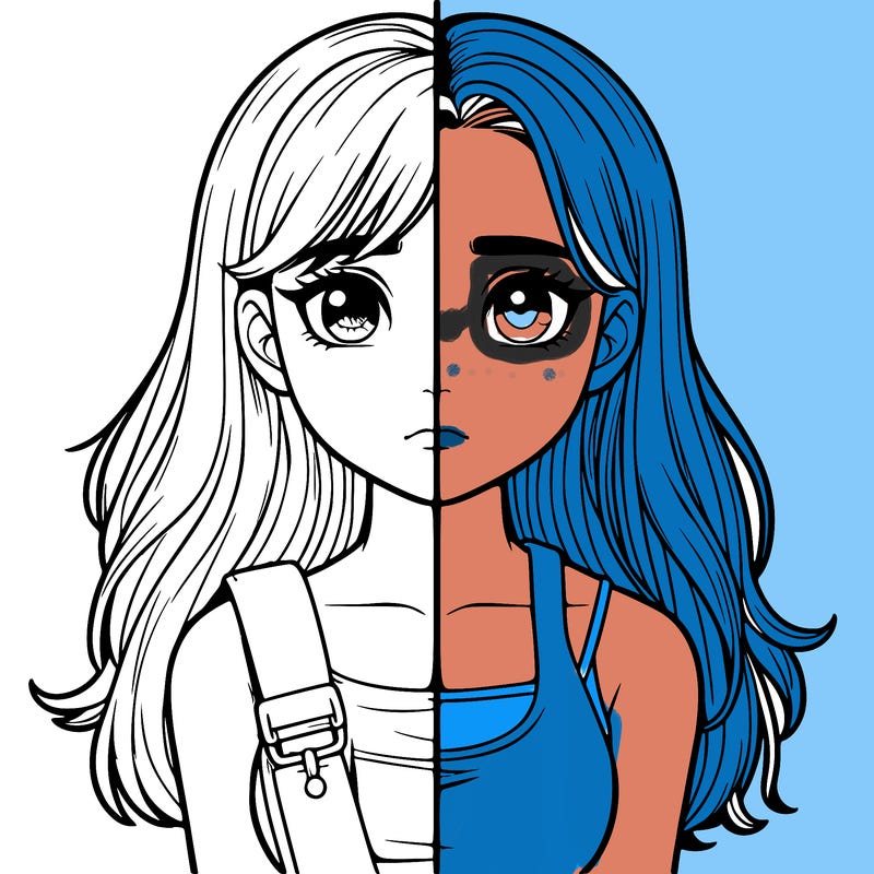 realistic girl split