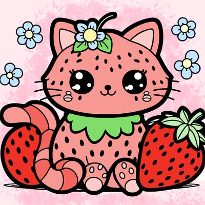 strawberry cat