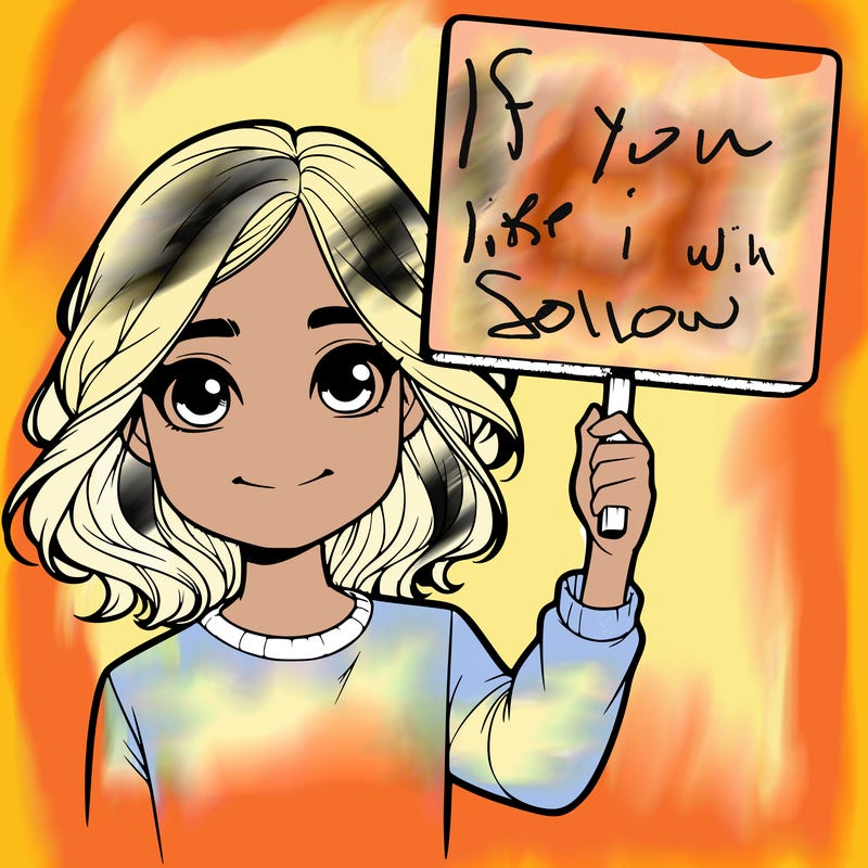 realistic girl holding up a sign