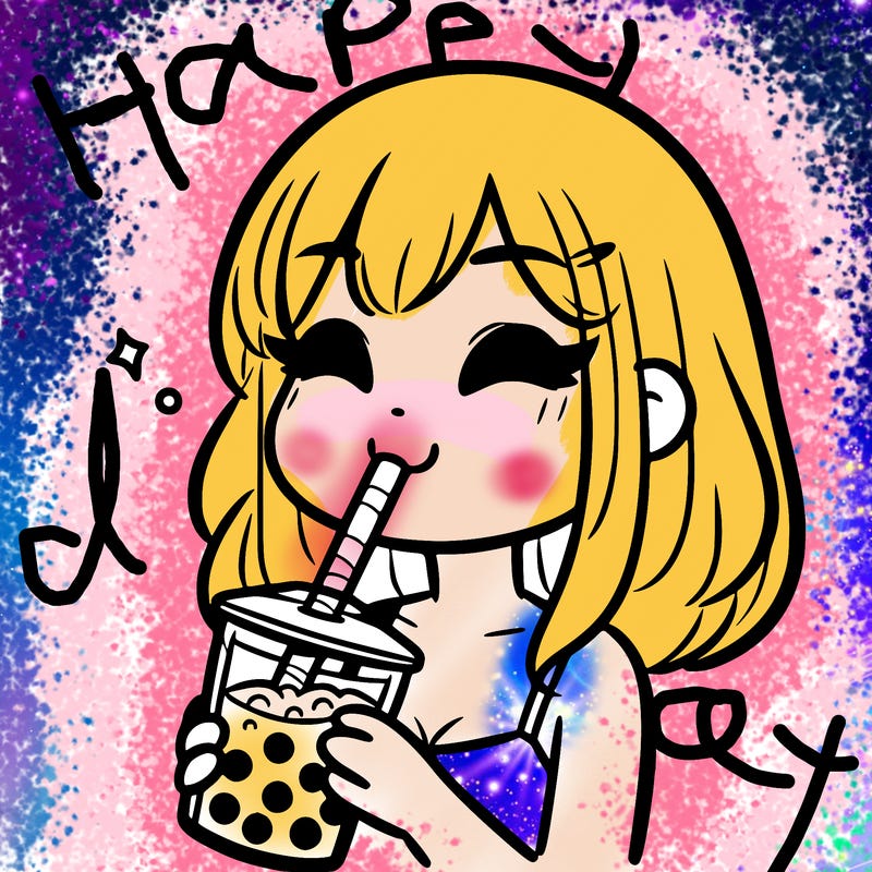 a girl drinking boba