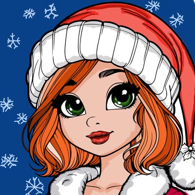 realistic christmas girl