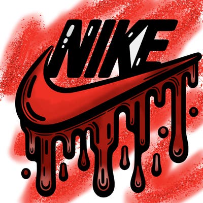 dripping nike logo