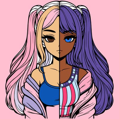 realistic girl split