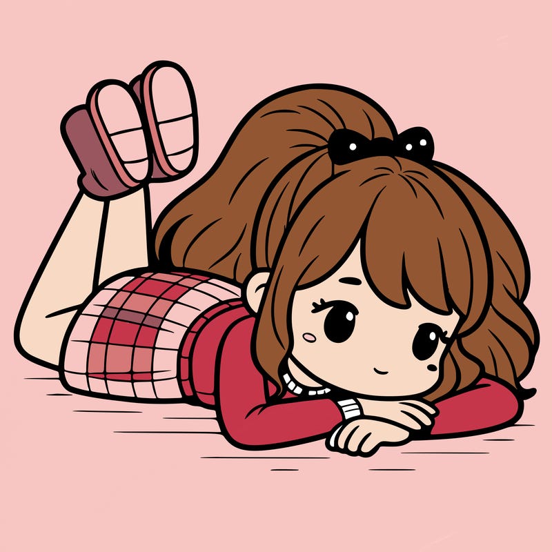 girl laying on the floor