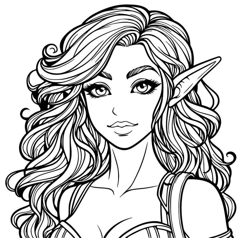 realistic elf woman