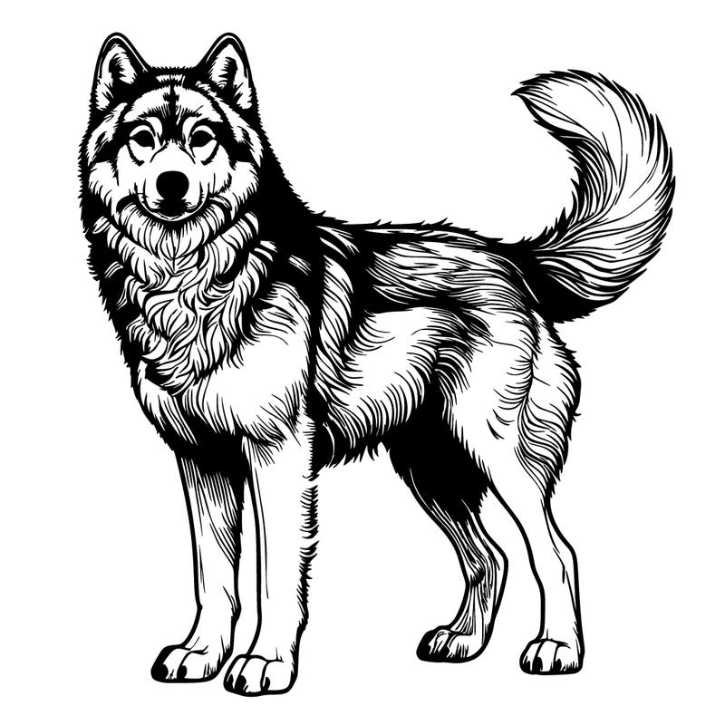 realistic wolf dog