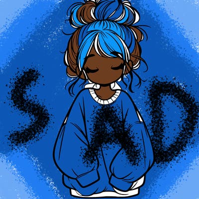 girl with baggy sweatshirt and messy bun