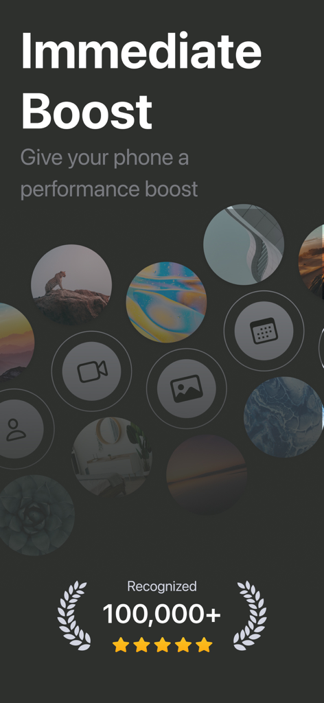 Cleerix - cleaner app - Cleerix app screen showing phone performance boost and high user recognition