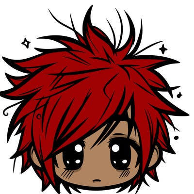 messy hair sharp eyes