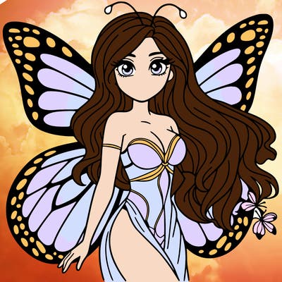 butterfly woman