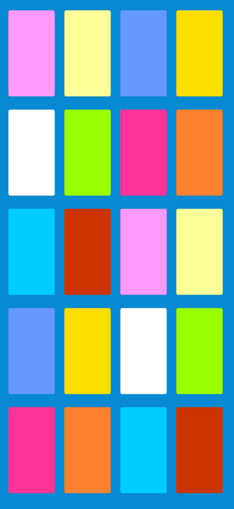 Colorful grid of rectangular blocks in the Music chan memory rhythm game