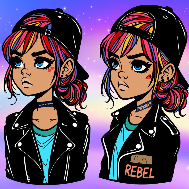 realistic girl rebel people