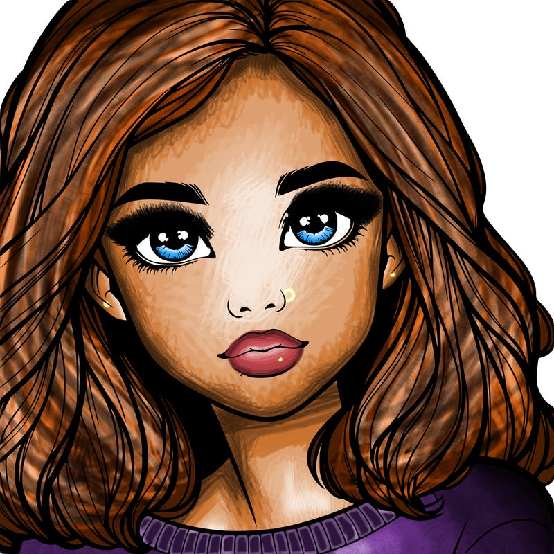 realistic girl whith cute eyes