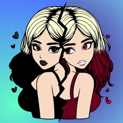 realistic girl split