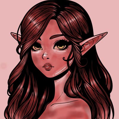 elf girl realistic dark fantasy