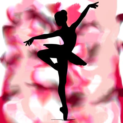 realistic person doing ballet