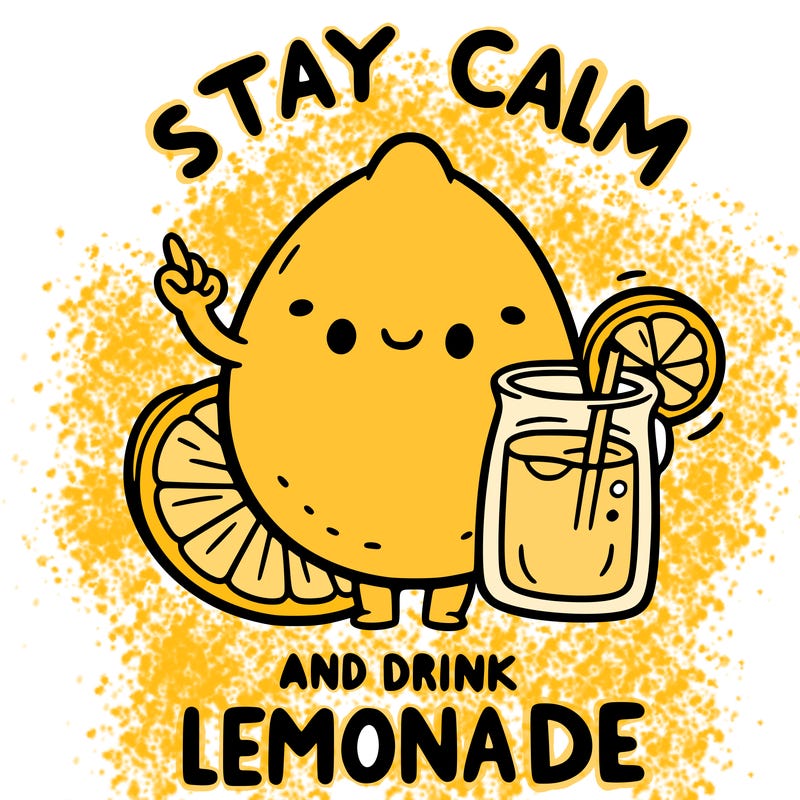 stay calm and drink lemonade