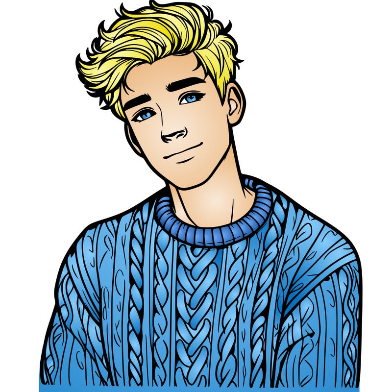 realistic guy with a beautiful jumper