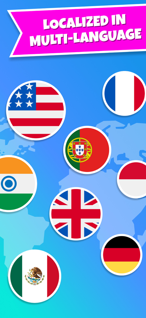 TraceArt: Learn How To Draw - Interfaz de la aplicación TraceArt que muestra soporte multilingüe con banderas internacionales