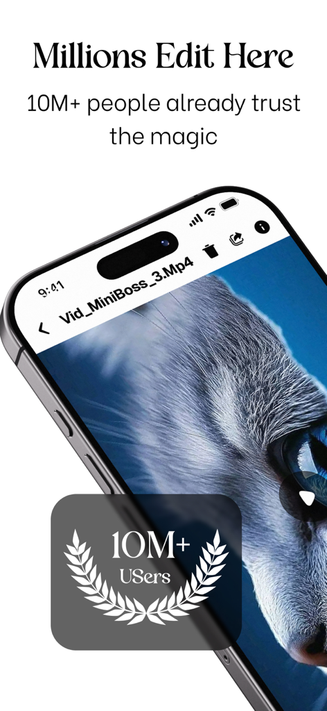 Kapwing ~ Video Editor - Kapwing video editor interface showing that over 10 million users trust the app for creative edits.