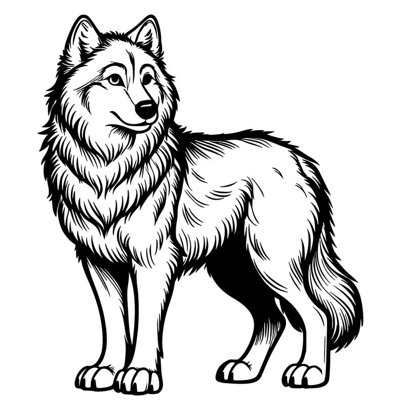 a realistic wolf
