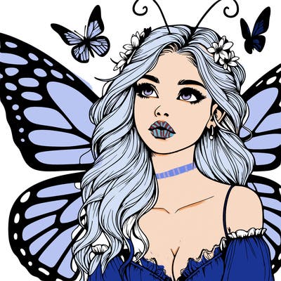 butterfly fairy realistic girl