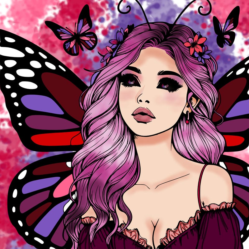 butterfly fairy realistic girl