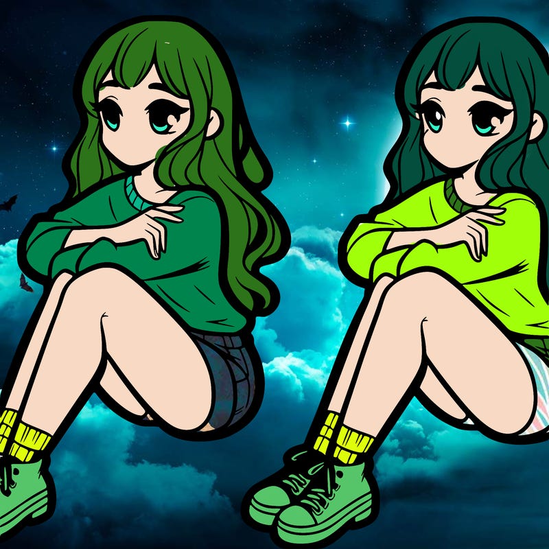 a girl with crossed legs