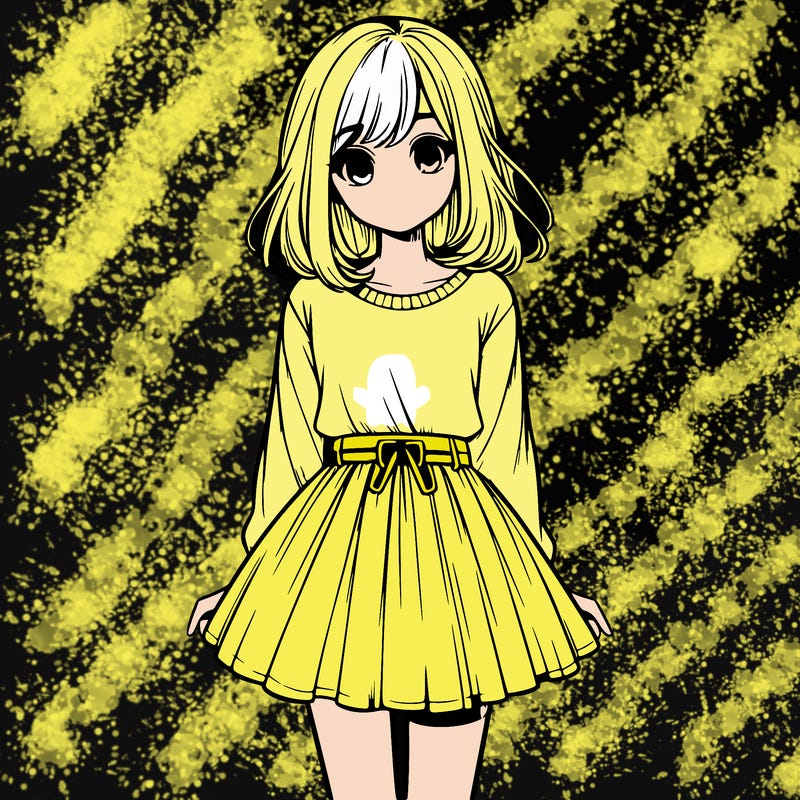 realistic girl with a skirt on