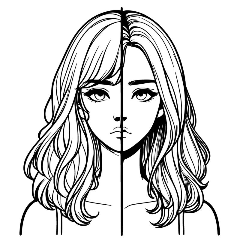 a realistic girl split