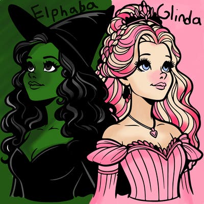 'elphaba and glinda (realistic)