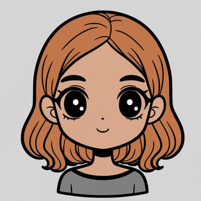 blank face of girl with blank body