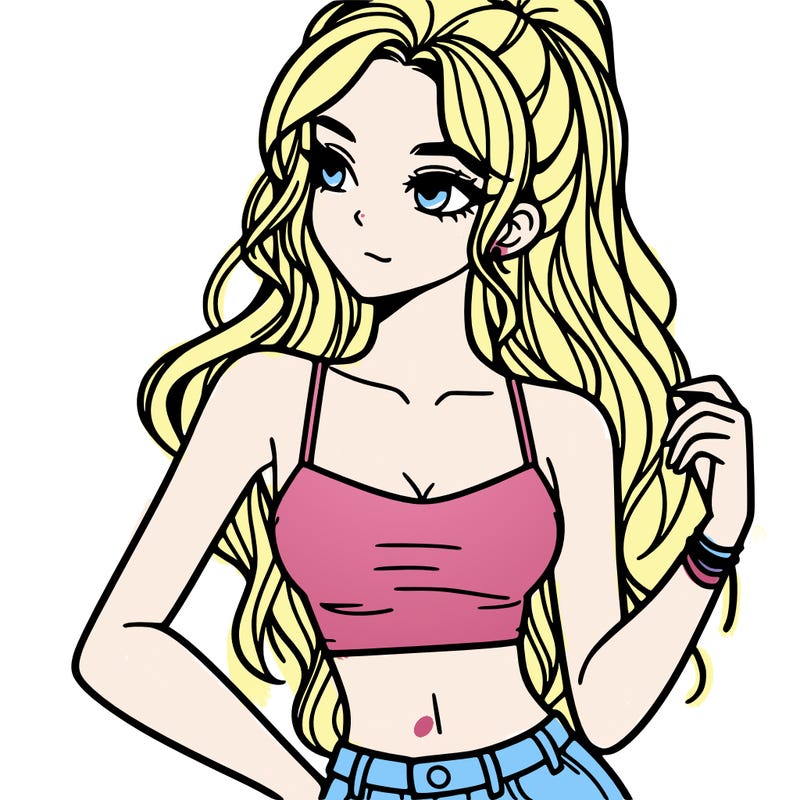 girl in crop top