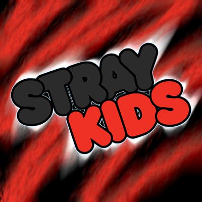 bubble letters saying stray kids