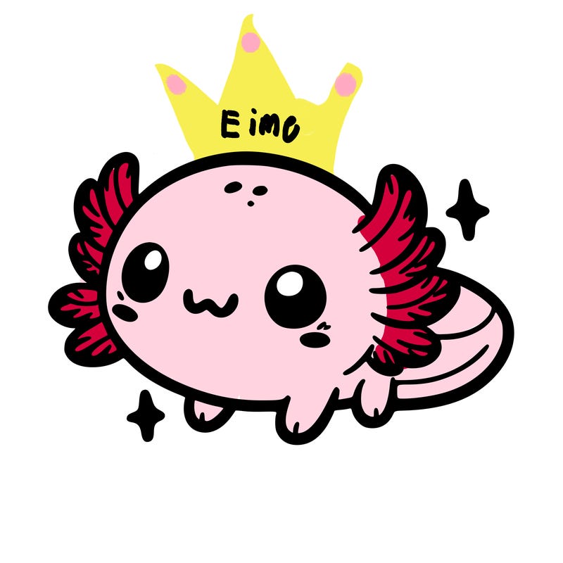 cute easy baby axolotl