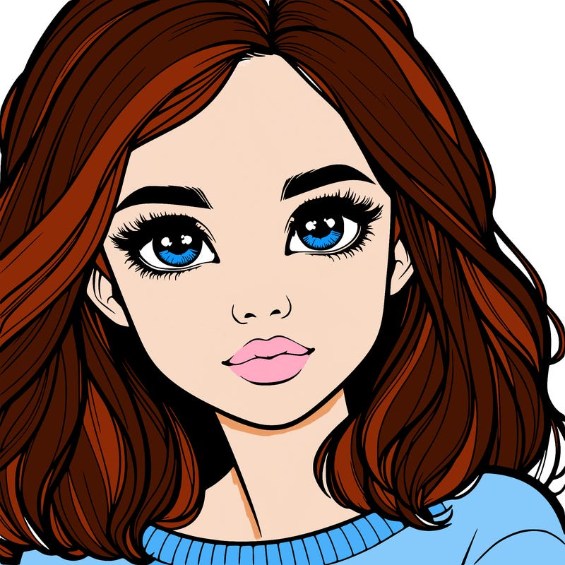realistic girl whith cute eyes
