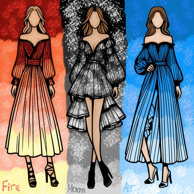 fashion models dresses