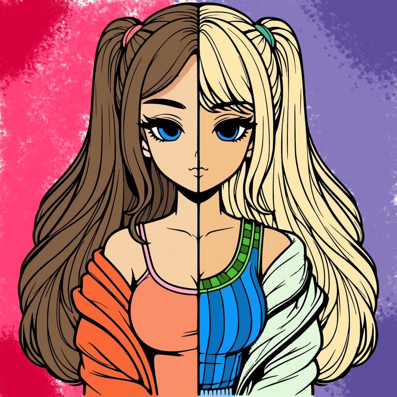 realistic girl split