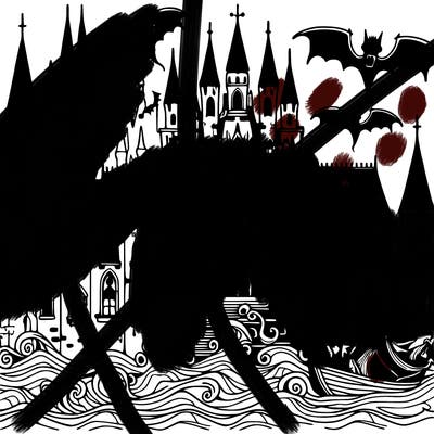 vampire gothic castle sea