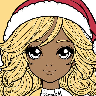 realistic christmas girl