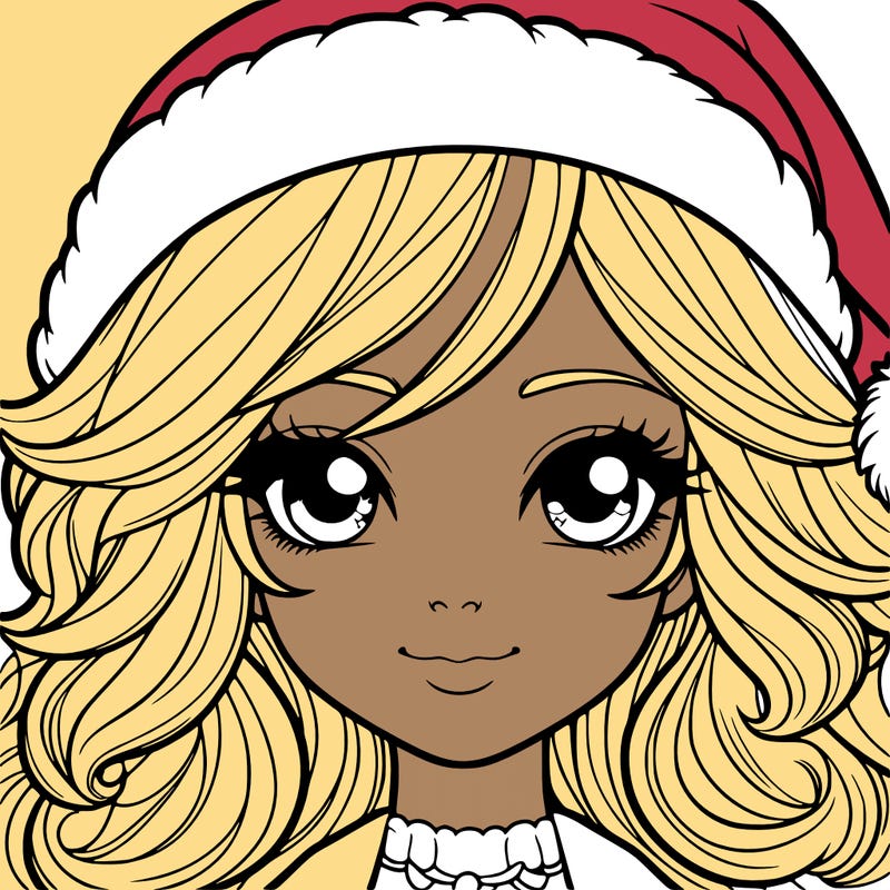 realistic christmas girl