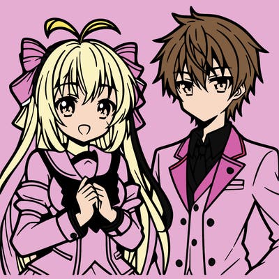 anime girl and boy