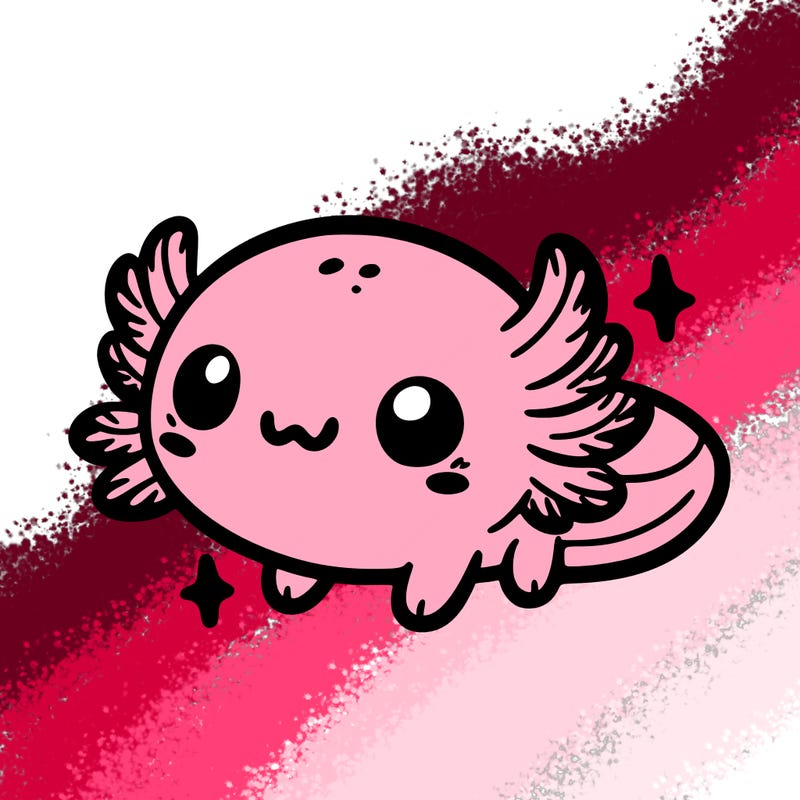 cute easy baby axolotl