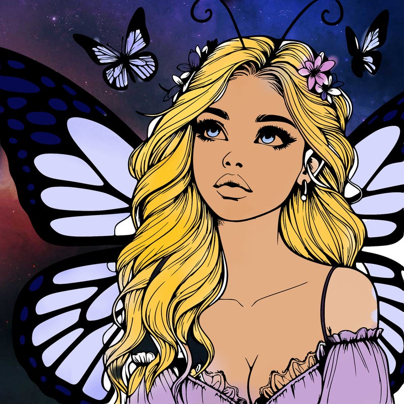 butterfly fairy realistic girl