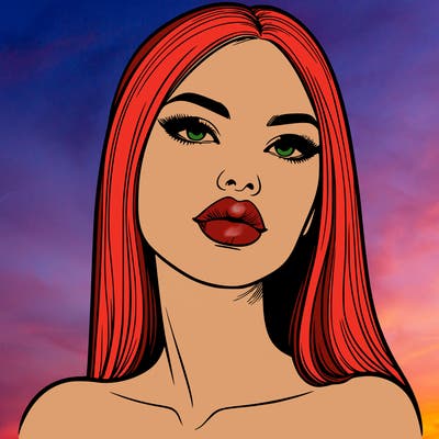 realistic woman with full lips