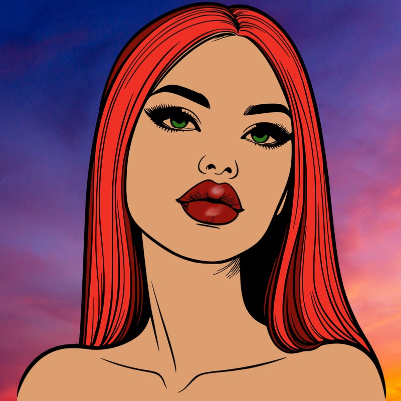 realistic woman with full lips