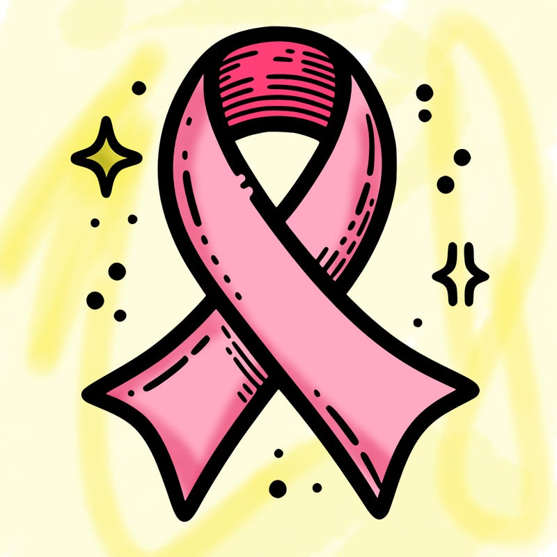 ribbon symbol of national breast cancer awareness month