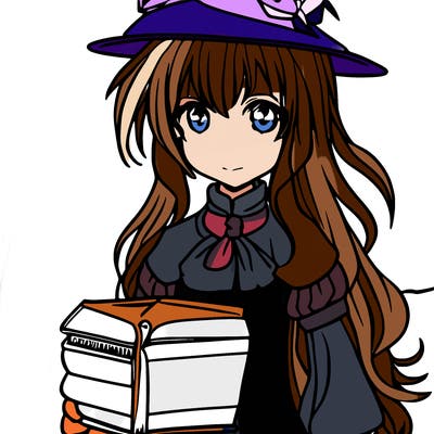anime cute witch girl