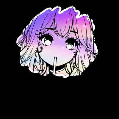 realistic girl drink a boba